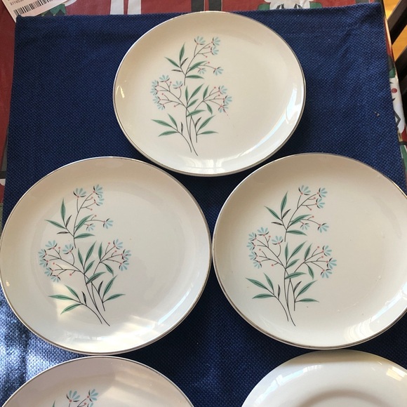 Vintage Floral Patterned lunch Plates Set of 5 - Picture 4 of 6